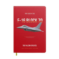 Thumbnail for F-16 Block 70 The Falcon Evolves design on red notebook