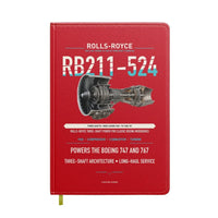 Thumbnail for RB211-524 design on red notebook