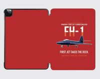 Thumbnail for FH-1 Phantom First Jet Takes the Deck design on red ipad tablet case