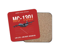 Thumbnail for MC-130J COMMANDO II design on red 1 piece coaster