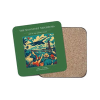 Thumbnail for The Moonport Neighbors - Designed Coasters design on green 1-piece