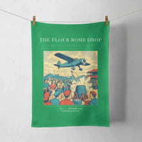 Thumbnail for VINTAGE G4259 - The Flour Bomb Drop - Designed Towels design on green