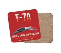 Thumbnail for T-7A Red Hawk design on red 1 piece coaster