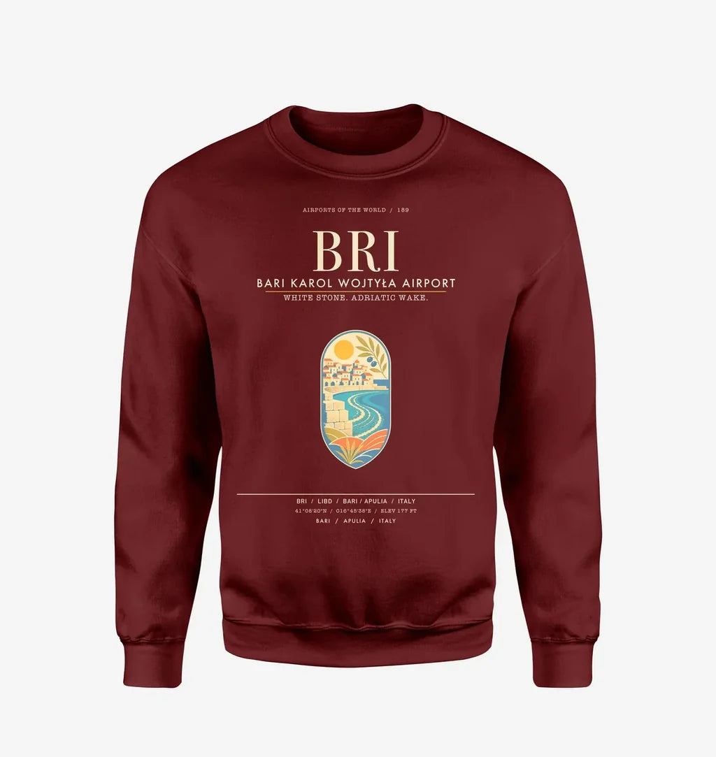 Bari Karol Wojtya Airport BRI Sweatshirt - Wine Red