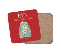 Thumbnail for Zvartnots International Airport (EVN) design on red 1 piece coaster