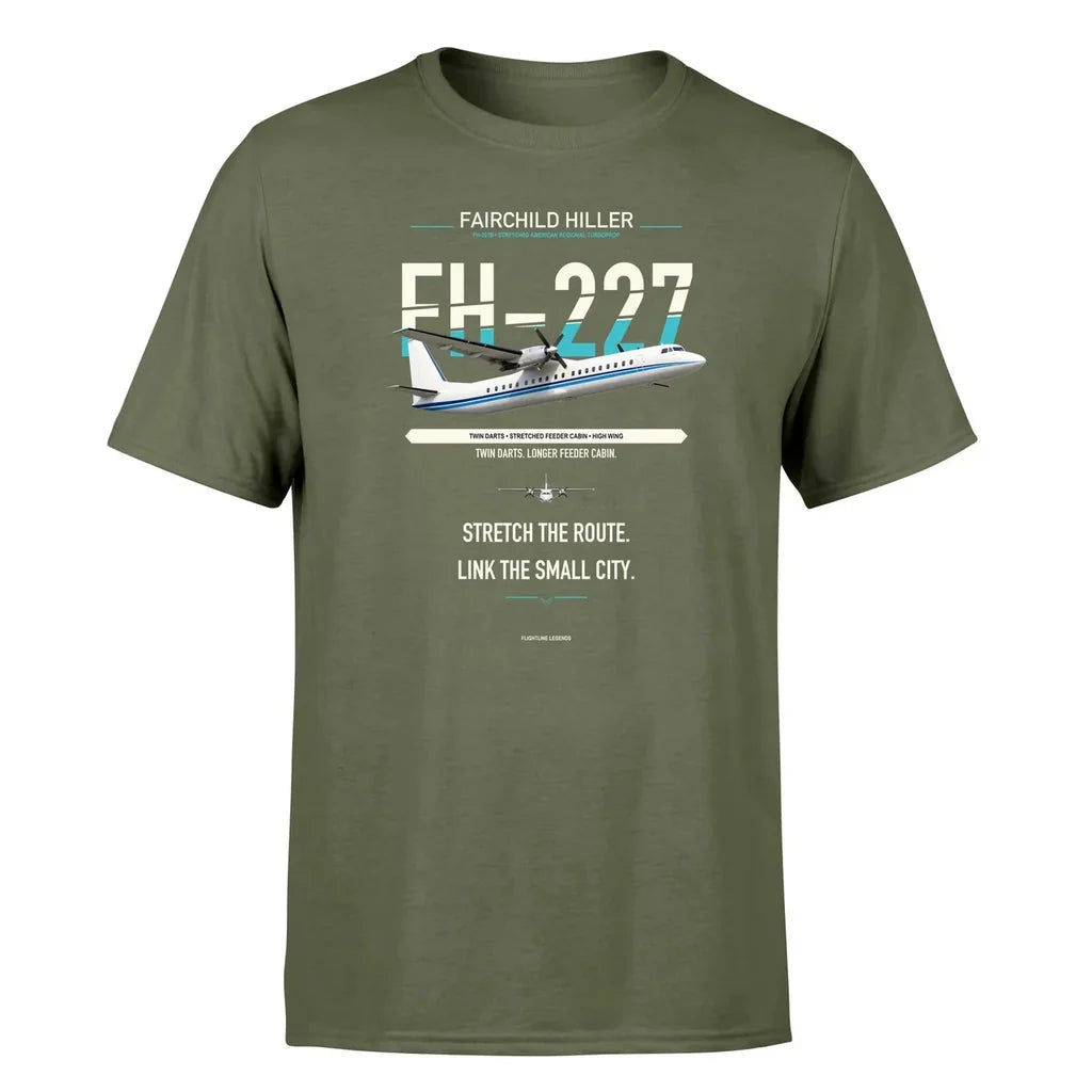Fairchild Hiller FH-227B design on green army single side