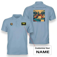 Thumbnail for VINTAGE G4229 - The Cabin Radio Hour - Double-Side Polo T-Shirt design on lightblue+name