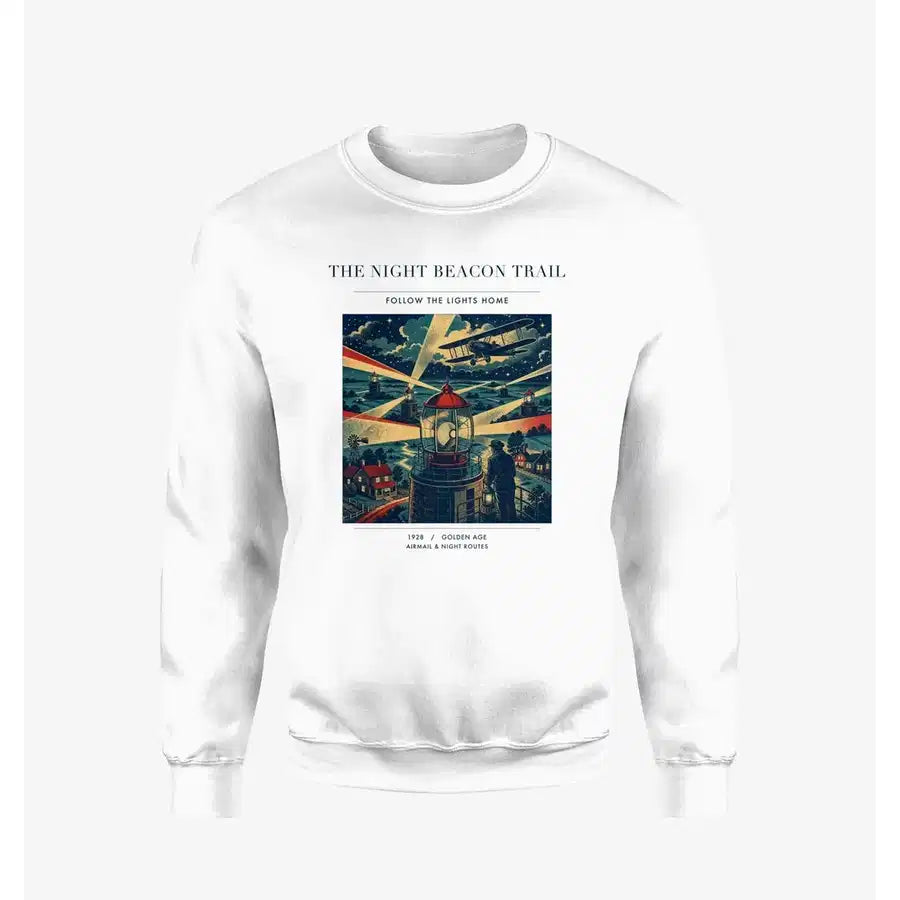 VINTAGE G4016 - The Night Beacon Trail - Designed Sweatshirts design on white