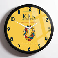 Thumbnail for Kraków John Paul II International Airport (KRK) design on yellow framed wall clock
