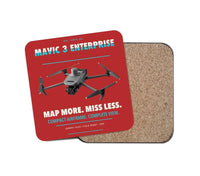 Thumbnail for DJI Mavic 3 Enterprise design on red 1 piece coaster