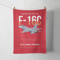 Thumbnail for F-16C Fighting Falcon See All Around Turn Inside design on red towel