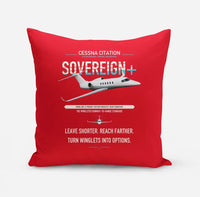 Thumbnail for Cessna Citation Sovereign+ design on red pillow