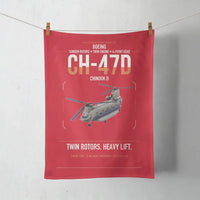Thumbnail for Boeing CH-47D design on red towel