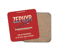 Thumbnail for Airbus Zephyr S design on red 1 piece coaster
