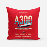 Thumbnail for Airbus A300F4-203 design on red pillow