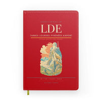 Thumbnail for Tarbes–Lourdes–Pyrénées Airport (LDE) design on red notebook