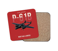 Thumbnail for P-61B Black Widow design on red 1 piece coaster