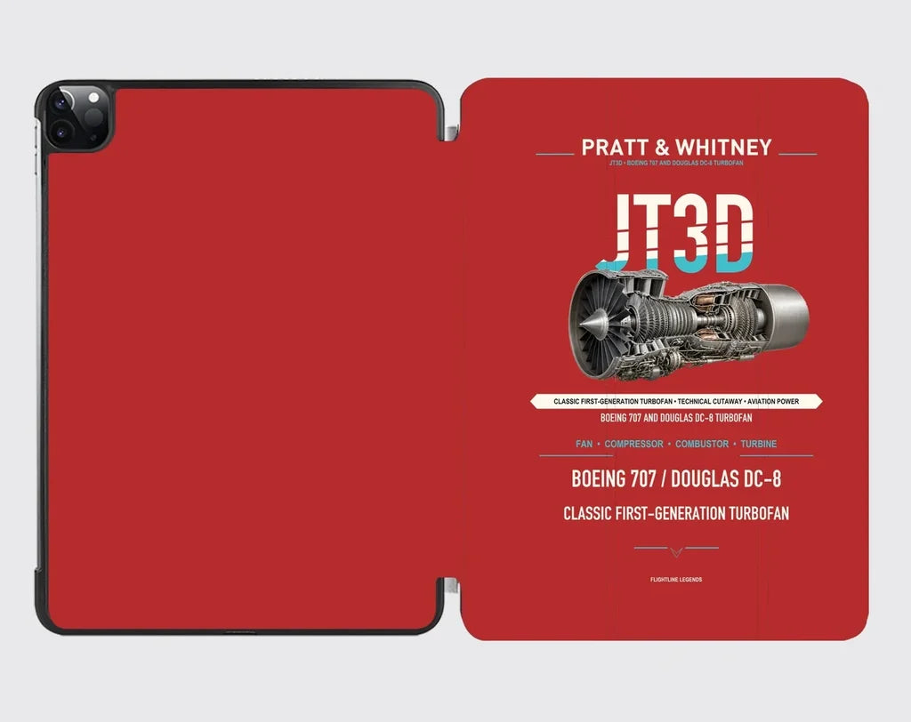 JT3D design on red ipad tablet case