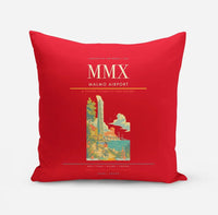 Thumbnail for Malmo Airport (MMX) design on red pillow