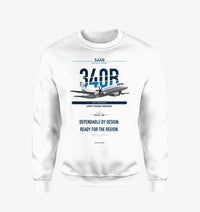 Thumbnail for Saab 340B design on white sweatshirt