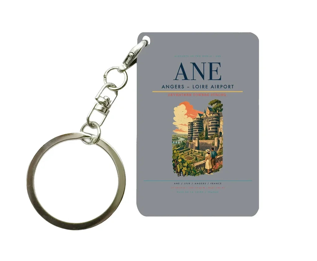 Angers – Loire Airport (ANE) design on gray key chain