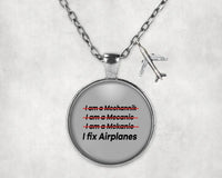 Thumbnail for I Fix Airplanes Necklace - view 7