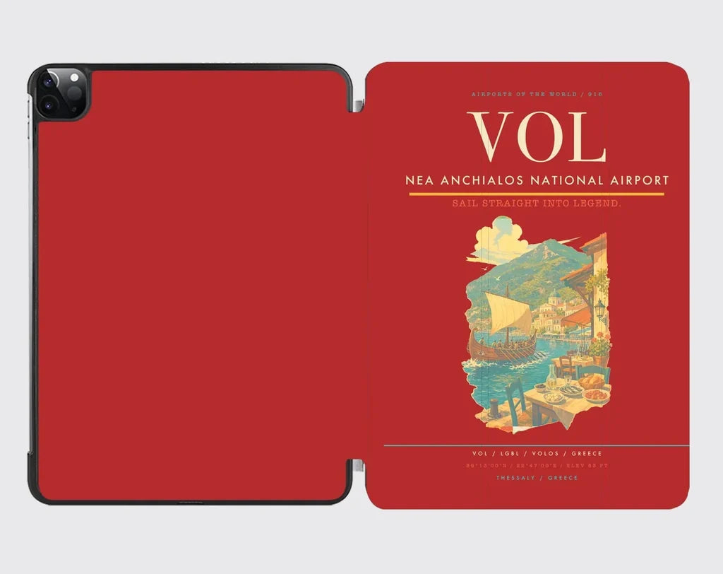 Nea Anchialos National Airport (VOL) design on red ipad tablet case