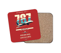 Thumbnail for Boeing 787-8 Dreamliner design on red 1 piece coaster