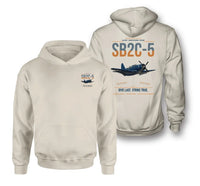 Thumbnail for SB2C-5 Helldiver design on khaki double-side hoodie, double-side print