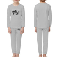 Thumbnail for Military Transport Airplane C 130 children pajamas - Light Gray