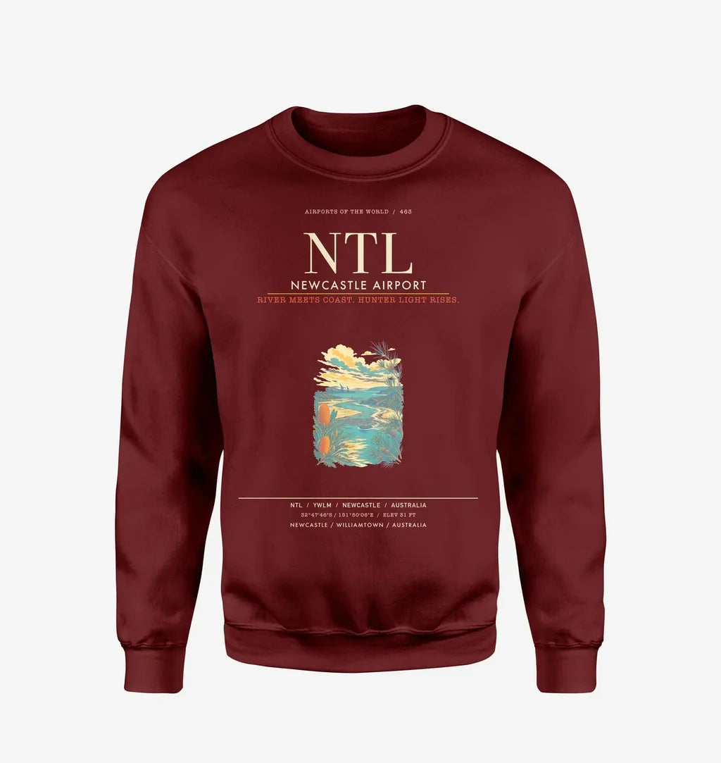 Newcastle Airport NTL Sweatshirt - Wine Red