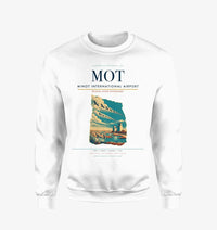 Thumbnail for Minot International Airport (MOT) design on white sweatshirt
