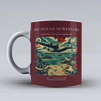 Thumbnail for VINTAGE G4064 - The Ocean Surveyors - Ceramic Mug design on darkred