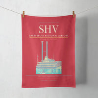 Thumbnail for Shreveport Regional Airport (SHV) design on red towel