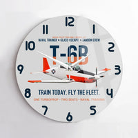 Thumbnail for T-6B Texan II Naval Aviator Training design on light gray no frame wall clock
