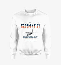 Thumbnail for Airbus C295M T.21 design on white sweatshirt