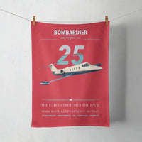 Thumbnail for Bombardier Learjet 25 design on red towel