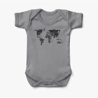 Thumbnail for World Map Baby Bodysuit - view 7