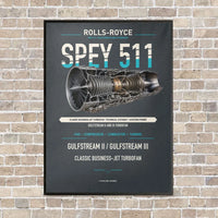 Thumbnail for SPEY 511 vertical canvas print - framed - gray background