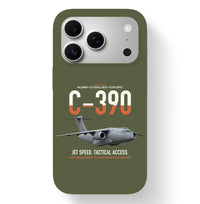 Thumbnail for C-390 Millennium design on green army magsafe iphone case, for iPhone 17 Pro