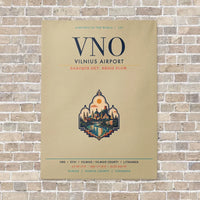 Thumbnail for Vilnius Airport VNO vertical canvas print - no frame - beige background