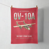 Thumbnail for OV-10A Bronco design on red towel