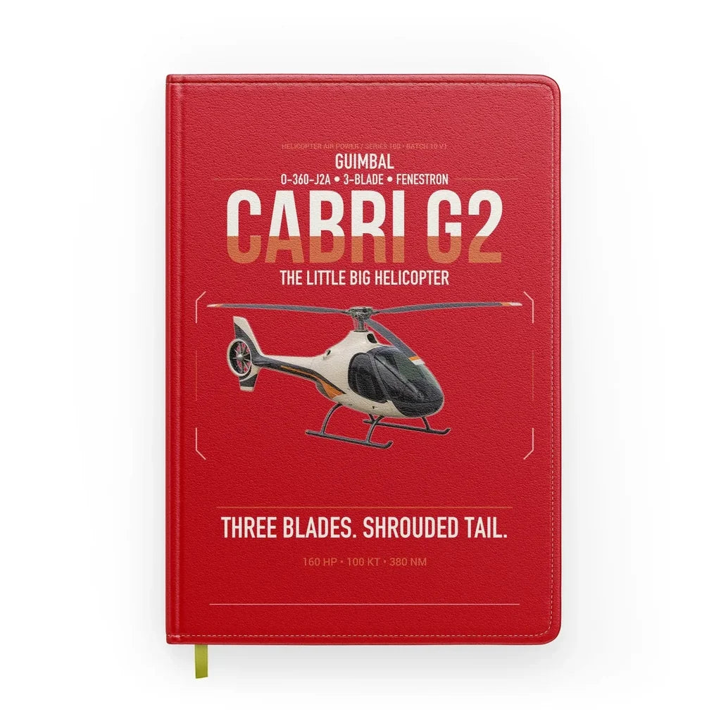 Guimbal Cabri G2 design on red notebook