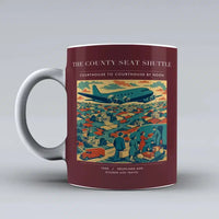 Thumbnail for VINTAGE G4388 - The County Seat Shuttle - Ceramic Mug design on darkred
