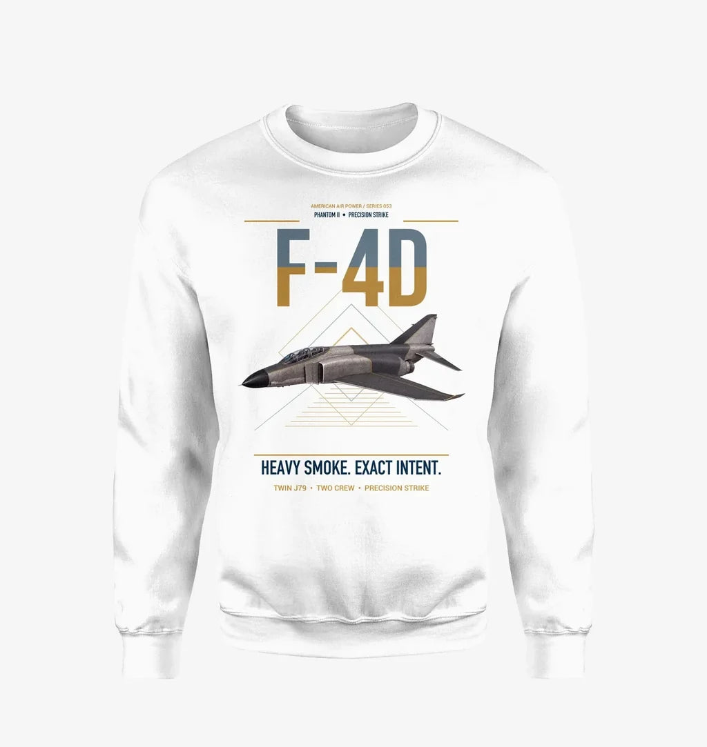 F-4D Phantom II design on white sweatshirt