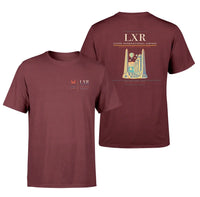 Thumbnail for Luxor International Airport (LXR) design printed on dark red double-side t-shirt