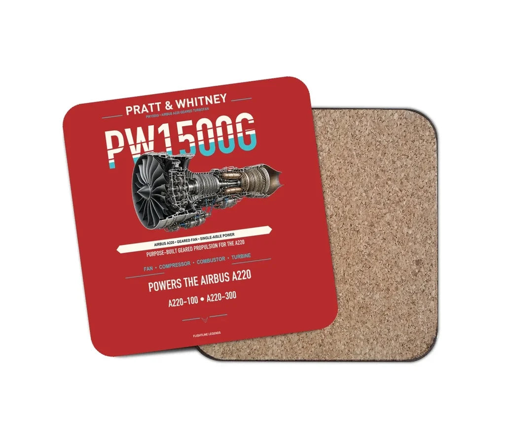 PW1500G design on red 1 piece coaster