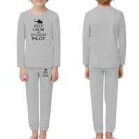 Thumbnail for Student Pilot (Helicopter) children pajamas - Light Gray