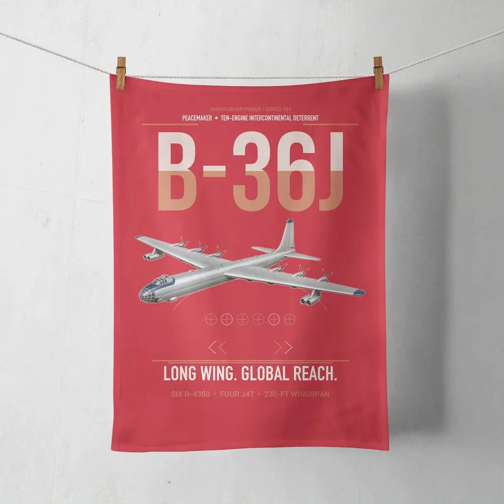 B-36J Peacemaker design on red towel