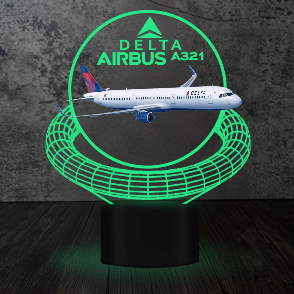 Customisable Airbus A321 3D Lamp - view 7
